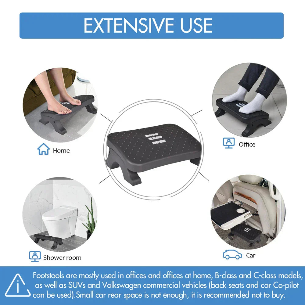 Ergonomic Under Desk Footrest with Massage Rollers-3